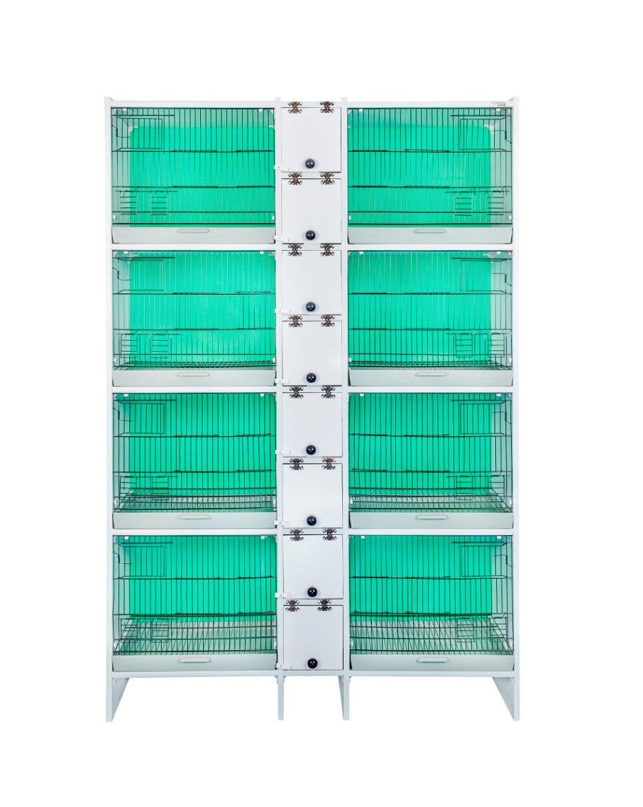 Budgie Breeding Cage White with Black Metal Fronts, 141cm width Brand New Free Postage