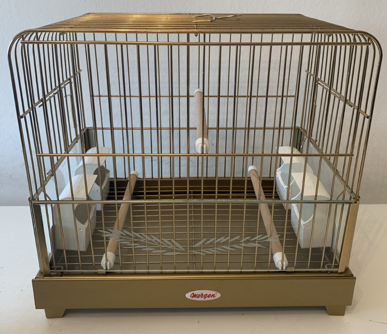 36cm Silver-Gold-Black Metal Bird Cage (Large) Size 36 cm's x 27 cm's x 33 cm's Top Quality Brand New