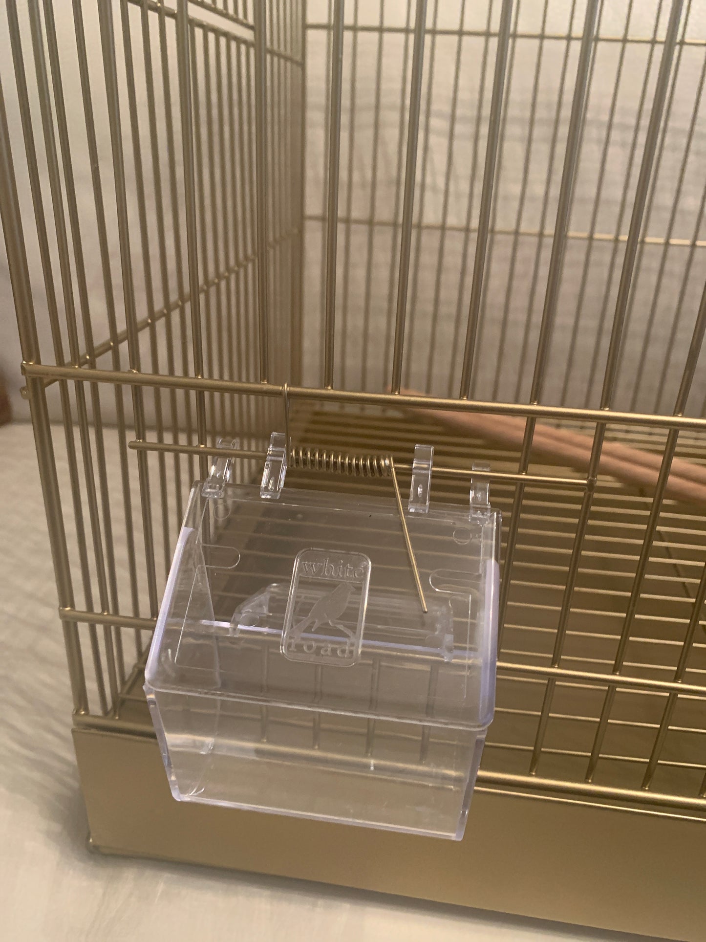 110cm  Gold Metal Double Breeder Bird Cage with Gold Metal Tray includes 8 Feeders & 4 wooden perches Size 110cm x 35cm x 42cm.