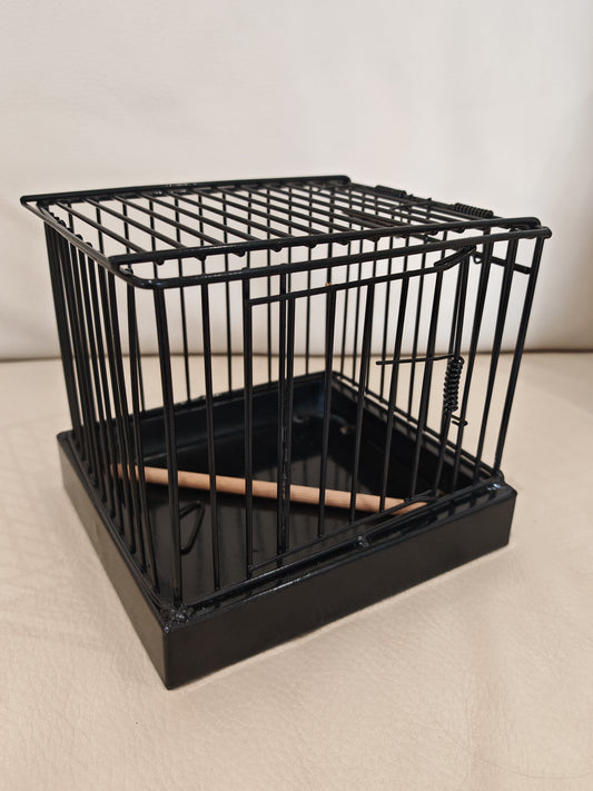 Aviary Trap Cage for small birds, Black Brand New Boxed (L)18cm x (W)15.5cm x (H)16cm